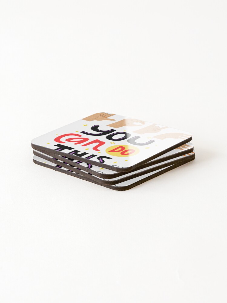 Thumbnail 4 of 5, Coasters (Set of 4), Sign Language designed and sold by ARTMAROC.