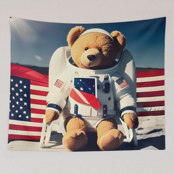 Item preview, Teddy in a Space suit sitting on a deck chair on the Moon designed and sold by Colin Bentham.