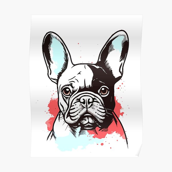 Funky French Bulldog Poster
