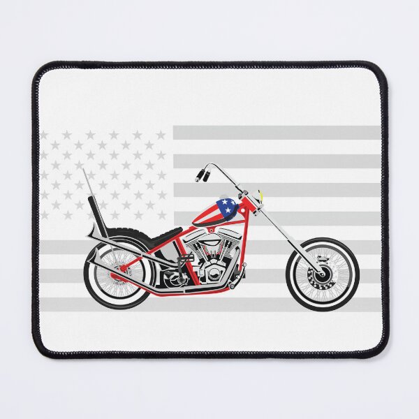 Item preview, Illustrated American Chopper Motorcycle Low Rider with Grey American Flag as Background designed and sold by activlifewear.