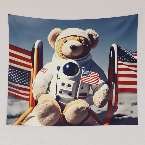 Item preview, Teddy in a Space suit sitting on a deck chair on the Moon designed and sold by Colin Bentham.