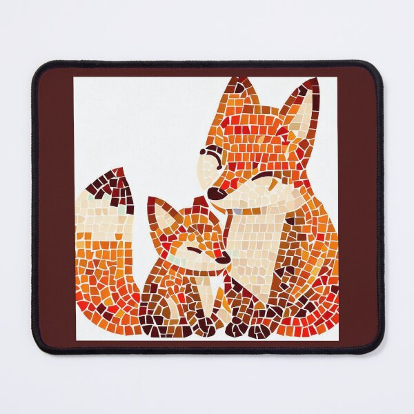 Item preview, Cute Baby and Mommy Fox Mosaic designed and sold by AlpacaSmokes.
