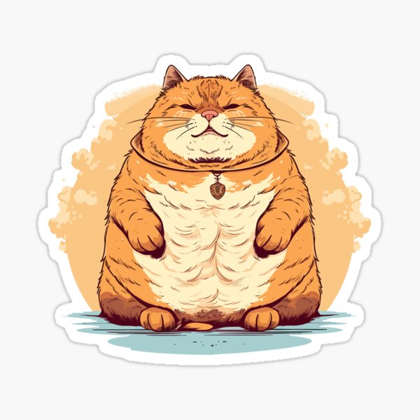 Chubby Orange Cat Sticker