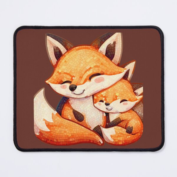 Item preview, Cute Baby and Mommy Fox Mosaic 2 designed and sold by AlpacaSmokes.