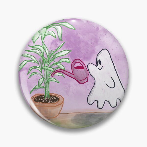Item preview, Cute Ghost Watering Plant designed and sold by MandaScribbles.