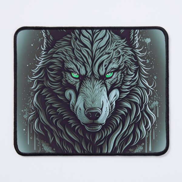 Item preview, Gothic dark color wolf illustration designed and sold by ArtyBuys.