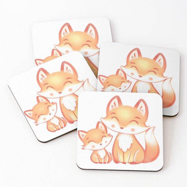Item preview, Cute Baby and Mommy Fox Mosaic Cartoon designed and sold by AlpacaSmokes.