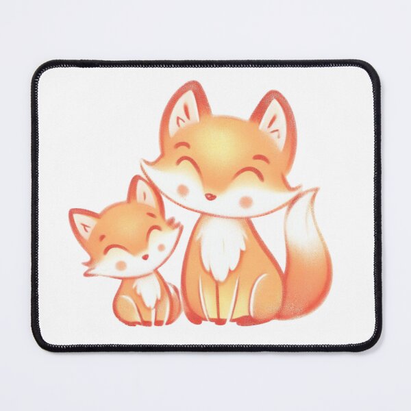 Item preview, Cute Baby and Mommy Fox Mosaic Cartoon designed and sold by AlpacaSmokes.