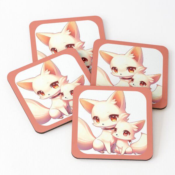 Item preview, Cute Baby and Mommy Fox Mosaic Anime designed and sold by AlpacaSmokes.