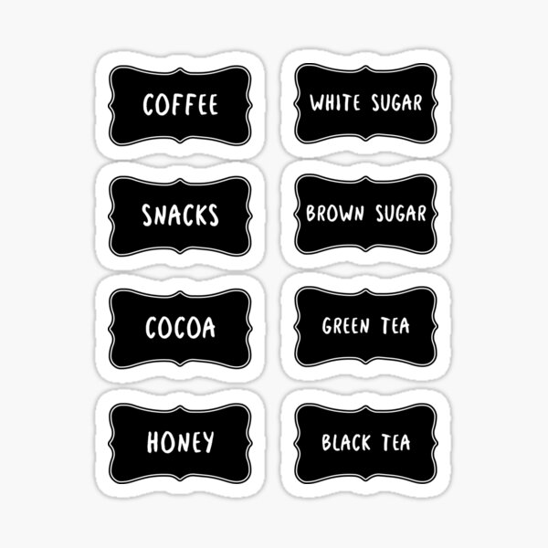 Canister Labels, Kitchen Labels, Baking Labels, Pantry Labels, Canister  Decals, Container Labels, Flour Label, Sugar, Coffee 