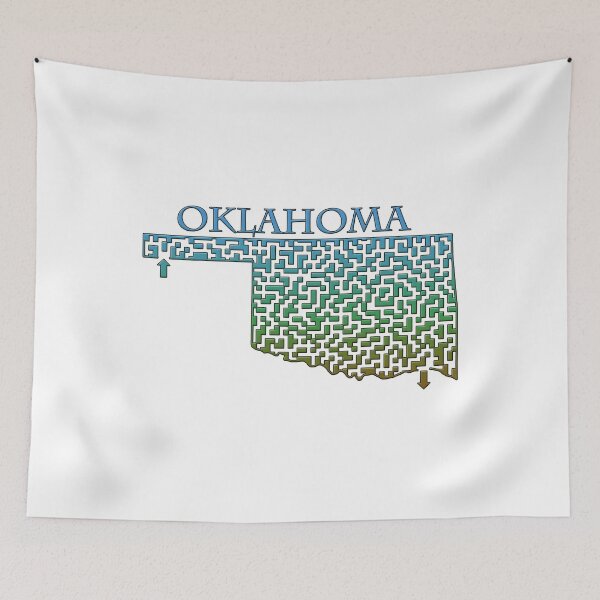 Item preview, State of Oklahoma Colorful Maze designed and sold by gorff.