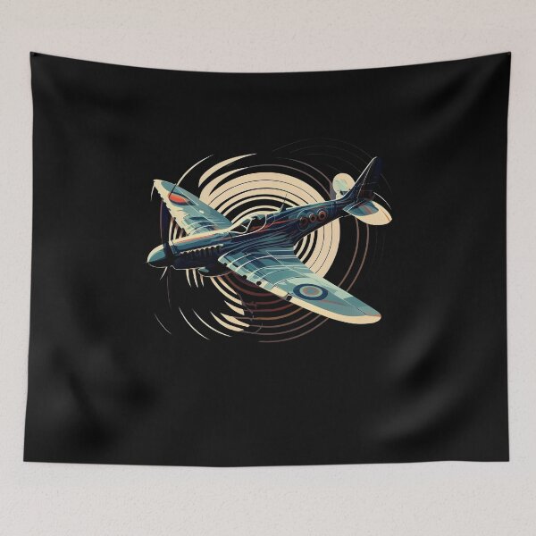Item preview, Spitfire Airplane Vintage Pilot Aviator Military Warbirds designed and sold by farhanhafeez.