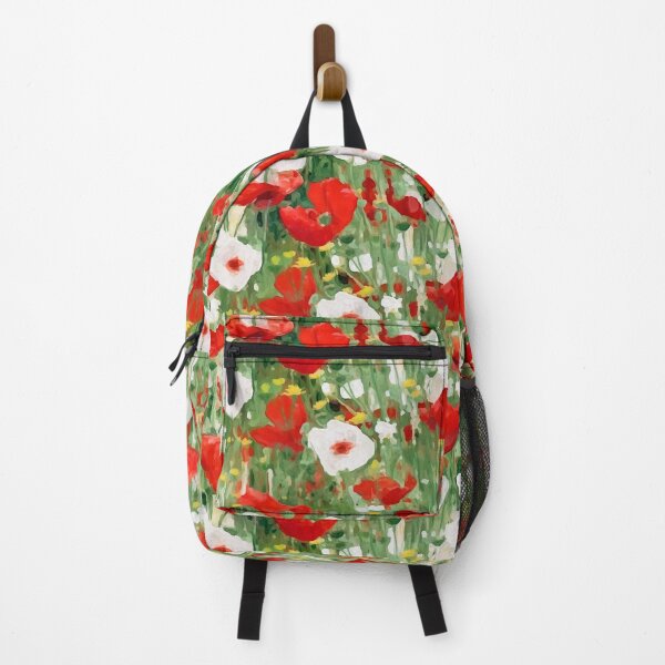 Item preview, Red and White Flower Field Summer Poppies designed and sold by AntiqueImages.