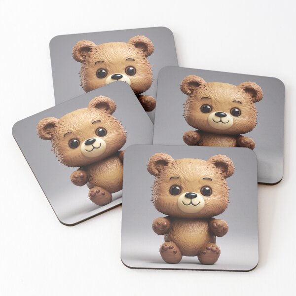 Item preview, Bear Hug - Illustration of an Adorable Little Bear in a Gentle Pose designed and sold by Neuronexia.