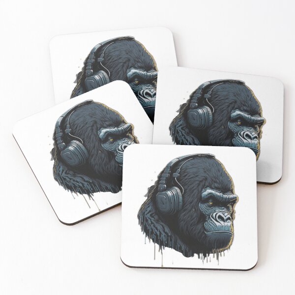 Artikelvorschau, Urban Jungle Vibes: Gorilla with Headphones in Streetwear Design entworfen und verkauft von RedArtG09.