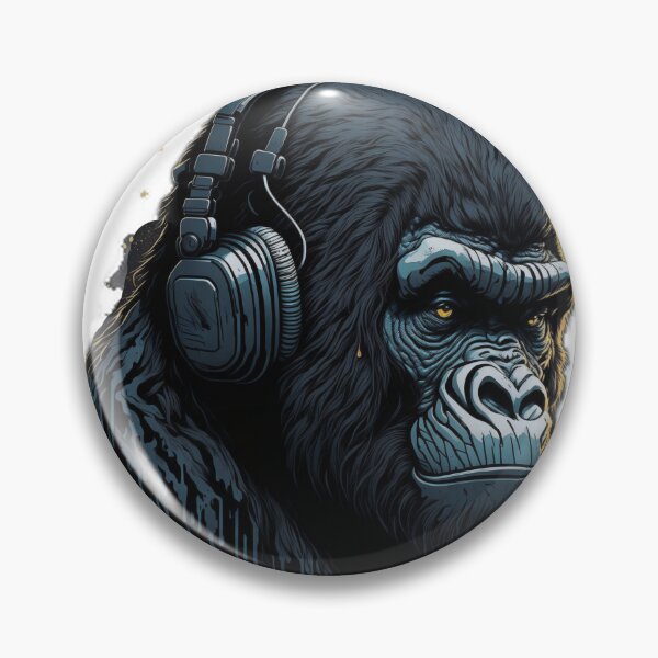 Artikelvorschau, Urban Jungle Vibes: Gorilla with Headphones in Streetwear Design entworfen und verkauft von RedArtG09.