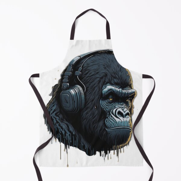 Artikelvorschau, Urban Jungle Vibes: Gorilla with Headphones in Streetwear Design entworfen und verkauft von RedArtG09.