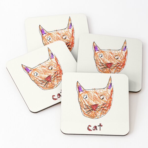 Item preview, Cat Lovers Artsy Crayon Cat Art  designed and sold by ElJimmo.