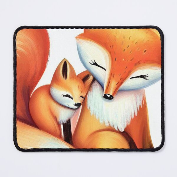 Item preview, Cute Baby and Mommy Fox Cartoon 2 designed and sold by AlpacaSmokes.