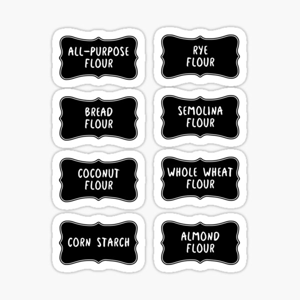 Stickers for Bulk Jars, Flour, Pasta, Sugar, Rice, Semolina 