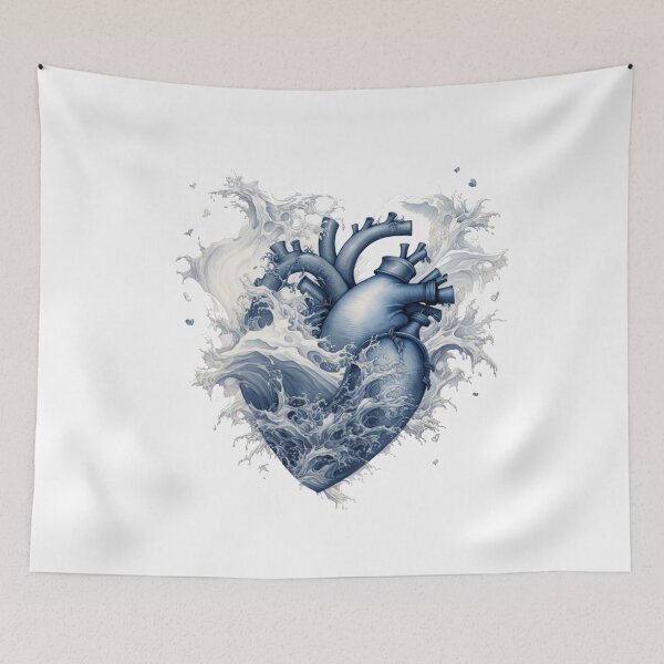 Item preview, Beneath the Waves Sea Heart: Embracing the Unfathomable Beauty designed and sold by veinmerch.