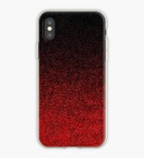 Red & Black Glitter Gradient iPhone Case