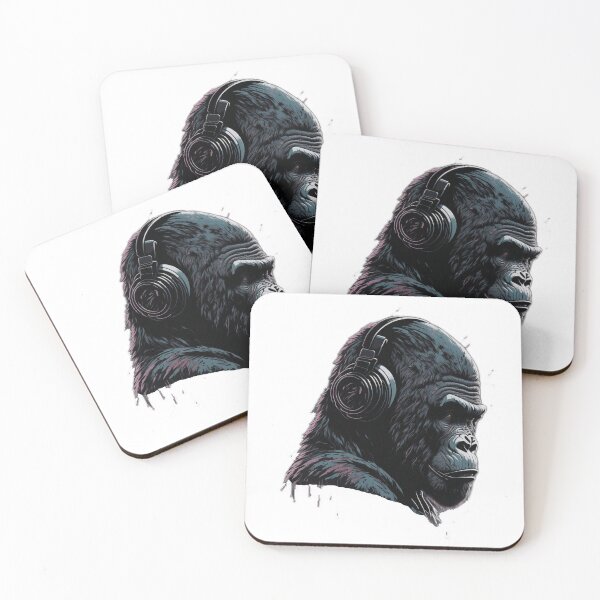 Artikelvorschau, Ink and Soundwaves: Abstract Gorilla Vector Art for Streetwear entworfen und verkauft von RedArtG09.