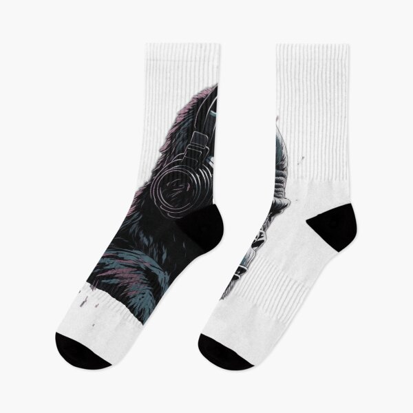 Item preview, Ink and Soundwaves: Abstract Gorilla Vector Art for Streetwear designed and sold by RedArtG09.