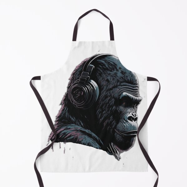 Artikelvorschau, Ink and Soundwaves: Abstract Gorilla Vector Art for Streetwear entworfen und verkauft von RedArtG09.