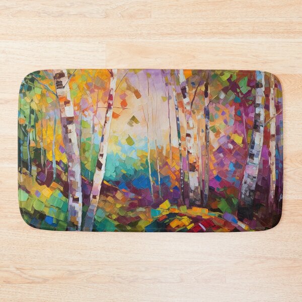 Item preview, Birch woods - impressionist painting 5 designed and sold by Red Witch Art.