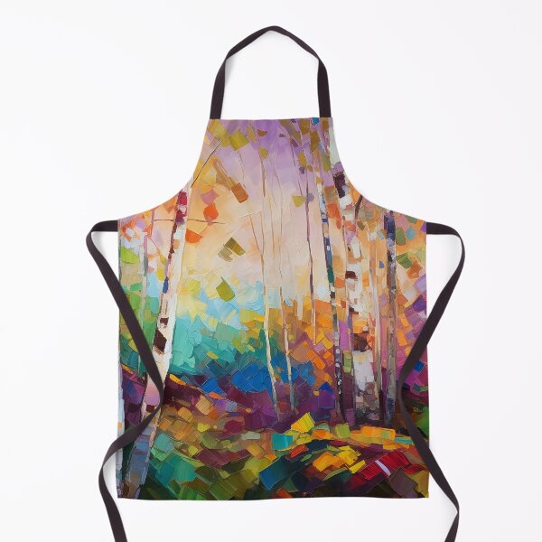 Item preview, Birch woods - impressionist painting 5 designed and sold by Red Witch Art.