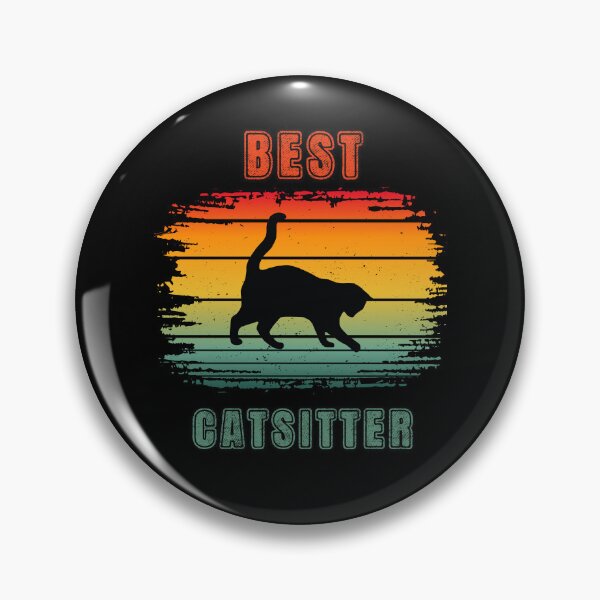 Item preview, Best Catsitter Retro Sunset Black Cat designed and sold by SunnyFunnyArt.
