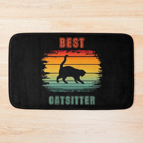Item preview, Best Catsitter Retro Sunset Black Cat designed and sold by SunnyFunnyArt.
