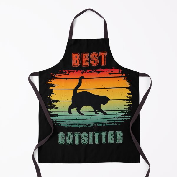 Item preview, Best Catsitter Retro Sunset Black Cat designed and sold by SunnyFunnyArt.