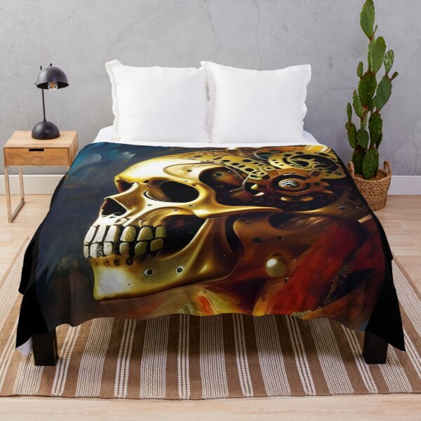 Item preview, Steampunk Skull, impasto, Ai Generated Art designed and sold by ACC .