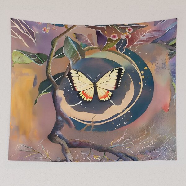Item preview, Iboga Butterfly Blue Portal designed and sold by christineiris.