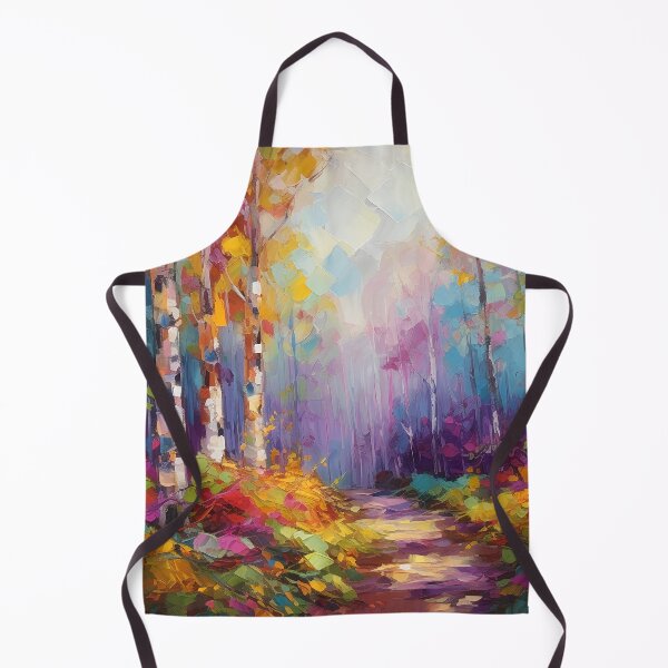 Item preview, Birch woods - impressionist painting 7 designed and sold by Red Witch Art.
