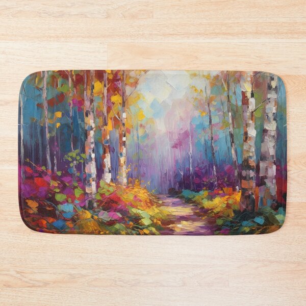 Item preview, Birch woods - impressionist painting 7 designed and sold by Red Witch Art.