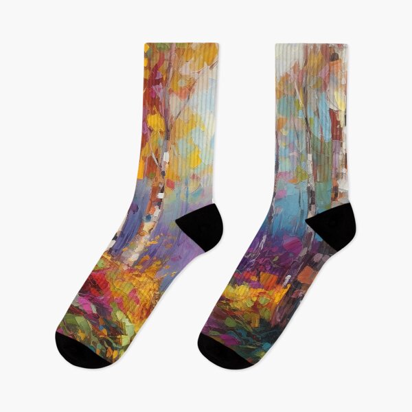 Item preview, Birch woods - impressionist painting 7 designed and sold by Red Witch Art.