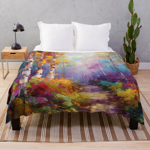 Item preview, Birch woods - impressionist painting 7 designed and sold by Red Witch Art.