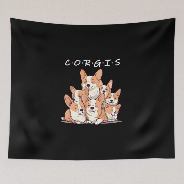 Item preview, Funny Corgis Design, Group of Corgi Art, Corgi Family Pet Dog designed and sold by MysteriousJ.