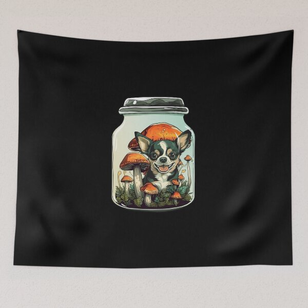 Item preview, Cute Chihuahua Trap in a Jar Design, Mushroom Chihuahua Art, Chihuahua Funny Pet Dog designed and sold by MysteriousJ.