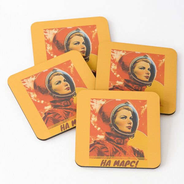 Item preview, Soviet female cosmonaut TO MARS! edition, AI art designed and sold by MachinaeDreams.