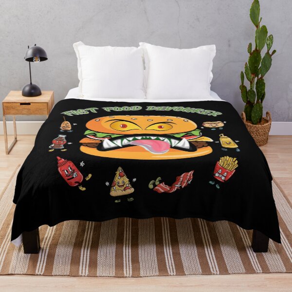 Item preview, Fast Food Devourer Funny Burger designed and sold by SunnyFunnyArt.
