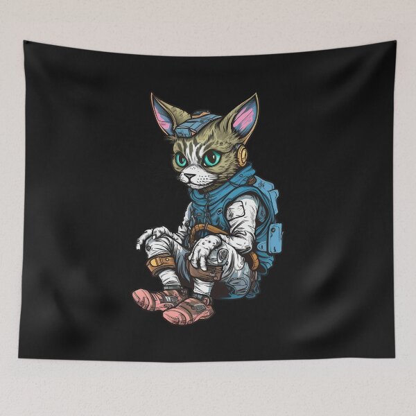 Item preview, Cyberpunk cat designed and sold by hamishby.