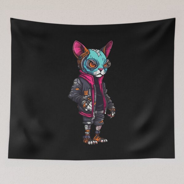 Item preview, Cyberpunk cat designed and sold by hamishby.