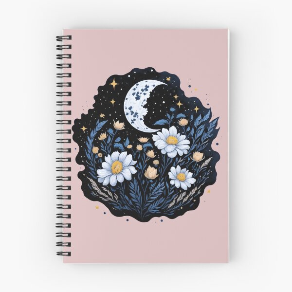 Item preview, Moon and daisies starry night floral designed and sold by Shaymalily.