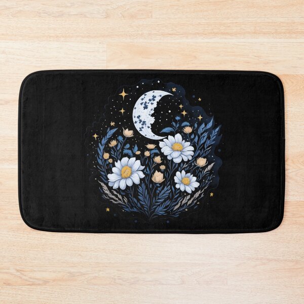 Item preview, Moon and daisies starry night floral designed and sold by Shaymalily.