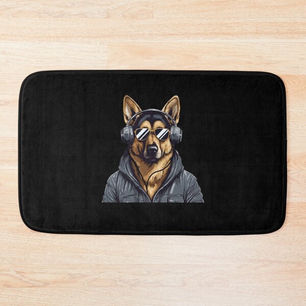 Item preview, Cool German Shepherd Badass DJ Design, German Shepherd DJing Art, German Shepherd Awesome Pet Dog designed and sold by MysteriousJ.