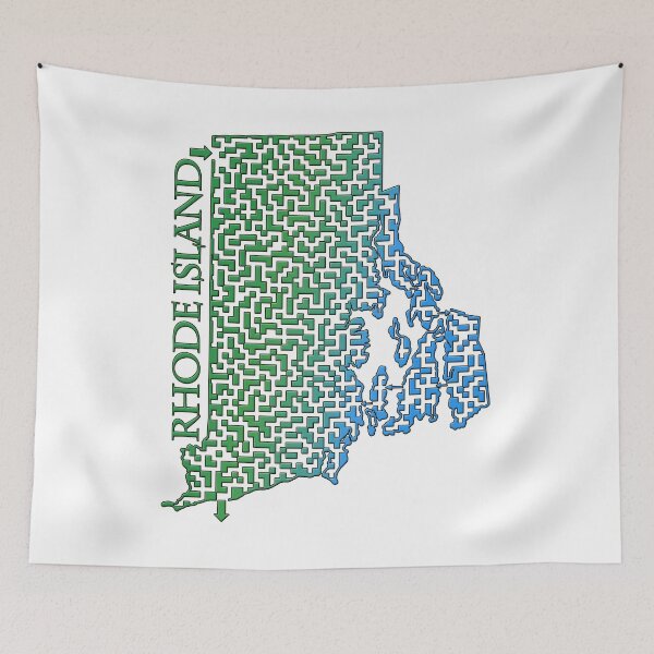 Item preview, State of Rhode Island Colorful Maze designed and sold by gorff.